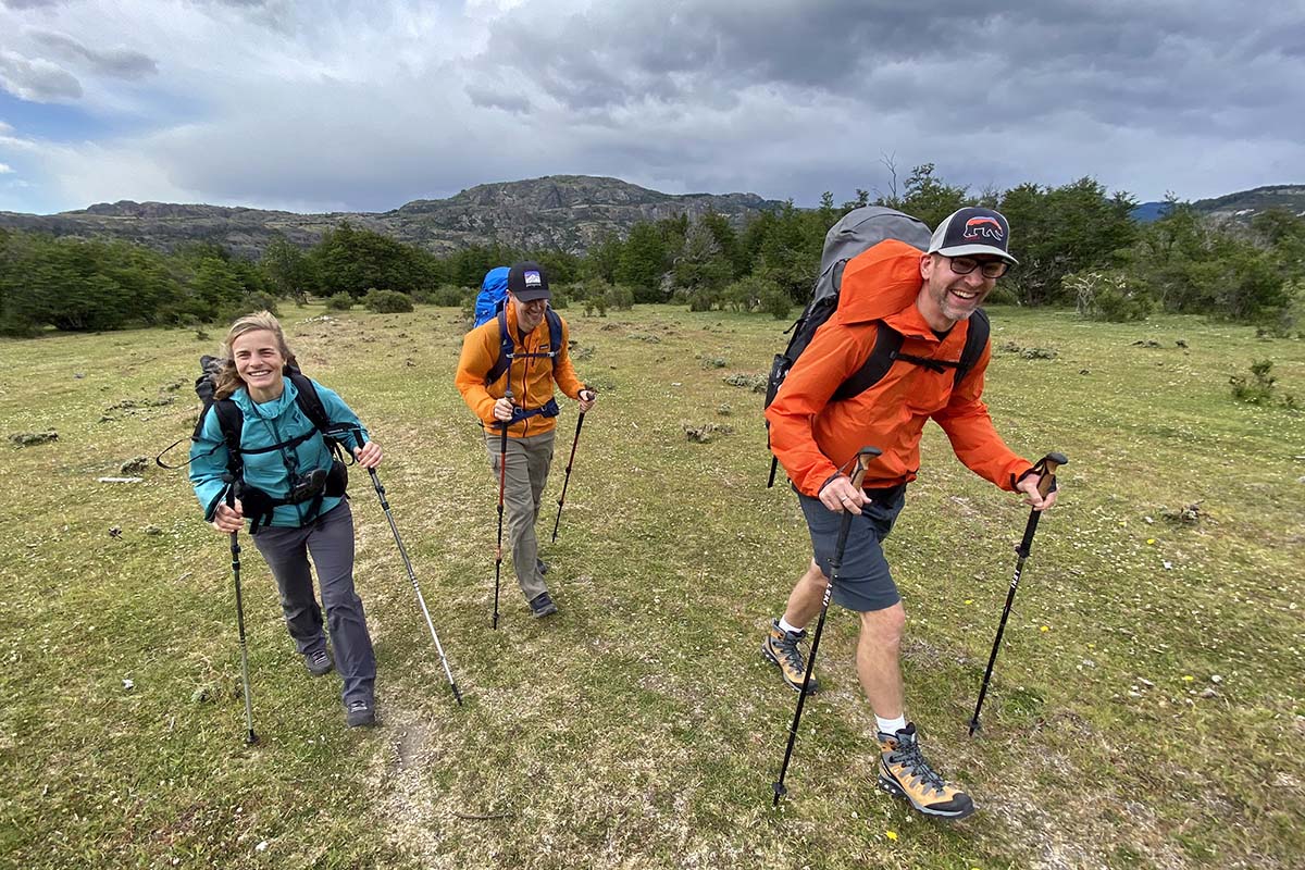 Windbreaker Jackets (hiking in Patagonia Houdini, Arc'teryx Squamish, and Black Diamond Alpine Start)